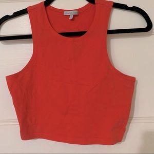 💙 Bright Orangey Coral Cropped Tank Top